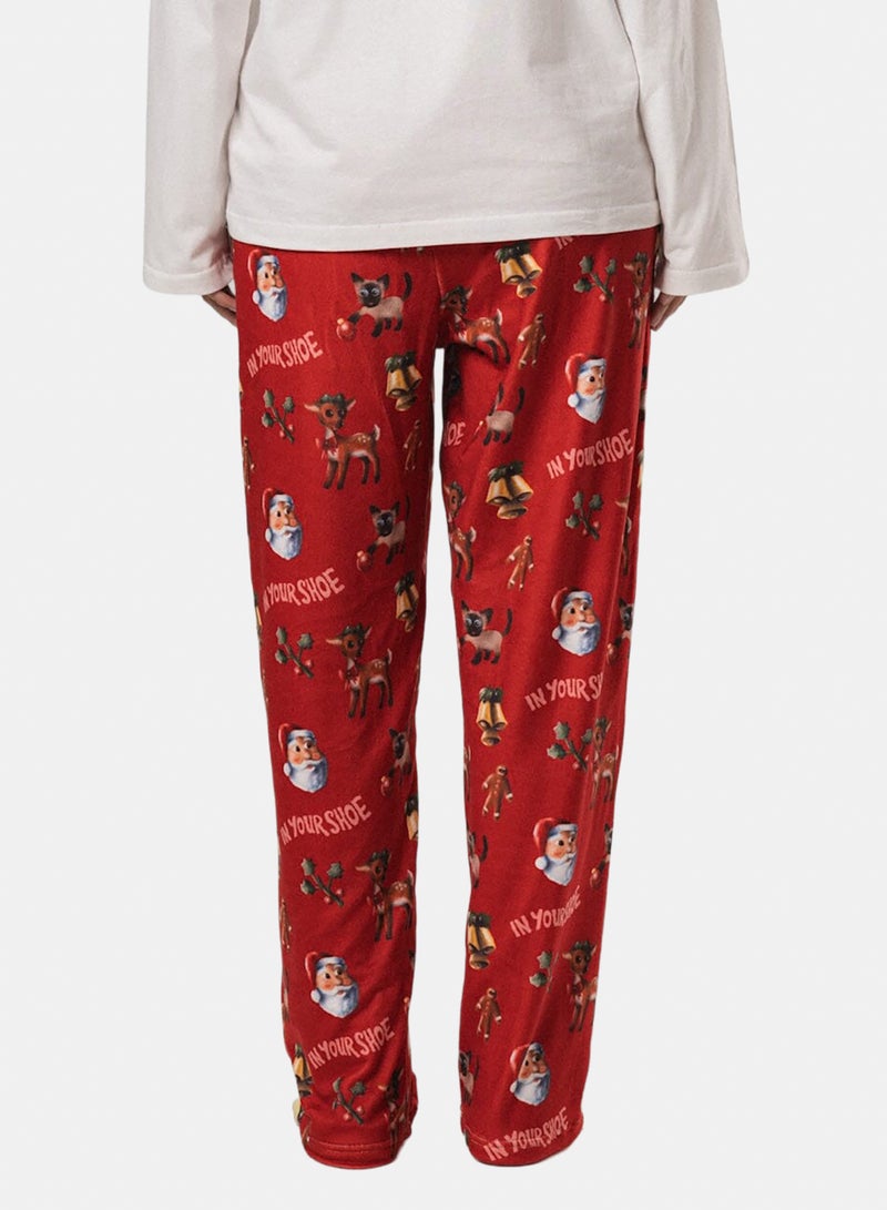 In Your Shoe Xmas Nostalgia Fluffy Pyjama Pants - Image 5