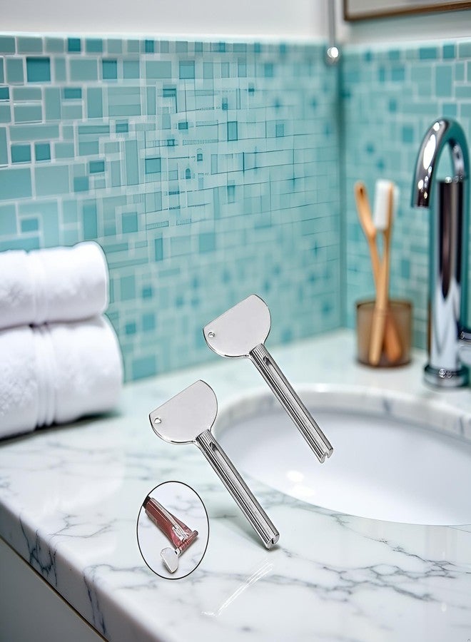 GANPUB 2Pcs Stainless Steels Metal Tube Squeezer Keys Tube Squeezer Tool, Salon Toothpaste Tube Squeezers Toothpaste Squeezer,Daily Living Tube Squeezing Aids - Image 3