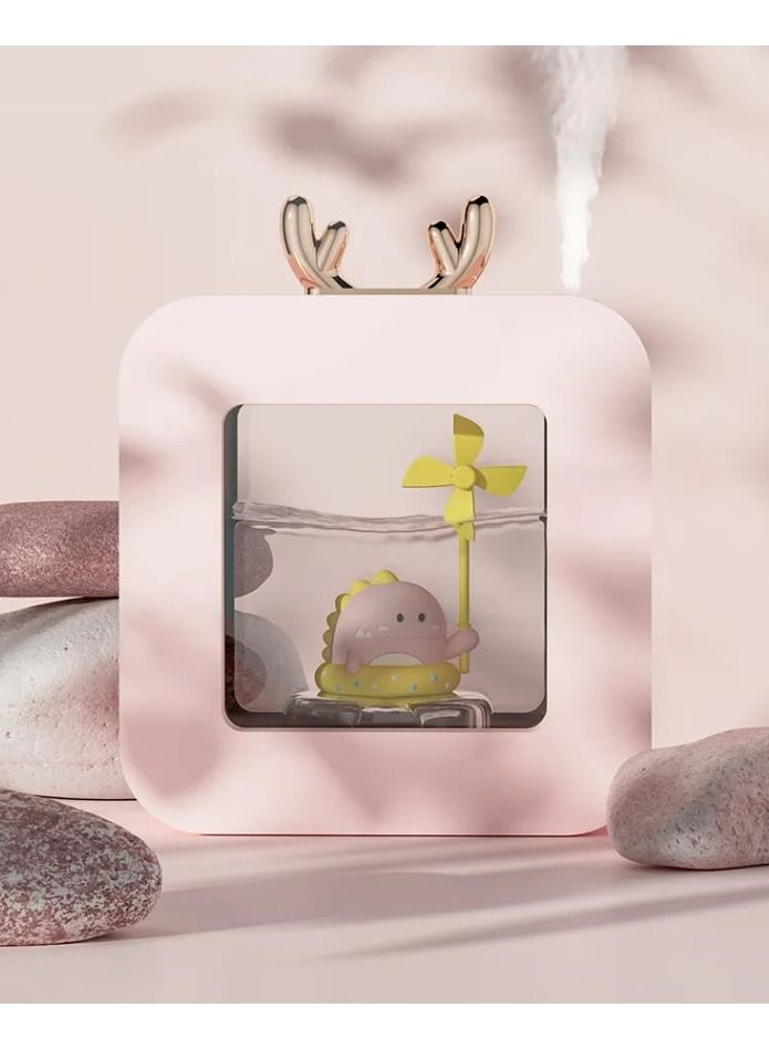 Filly Pet Gift Cat Portable Mini Air LED Light Cool Mist Aroma Oil Wireless USB Humidifier for Household Offices - Image 1