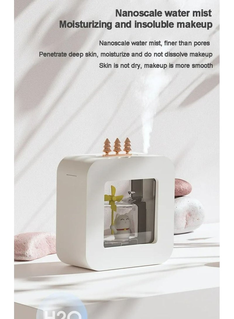 Filly Pet Gift Cat Portable Mini Air LED Light Cool Mist Aroma Oil Wireless USB Humidifier for Household Offices - Image 4