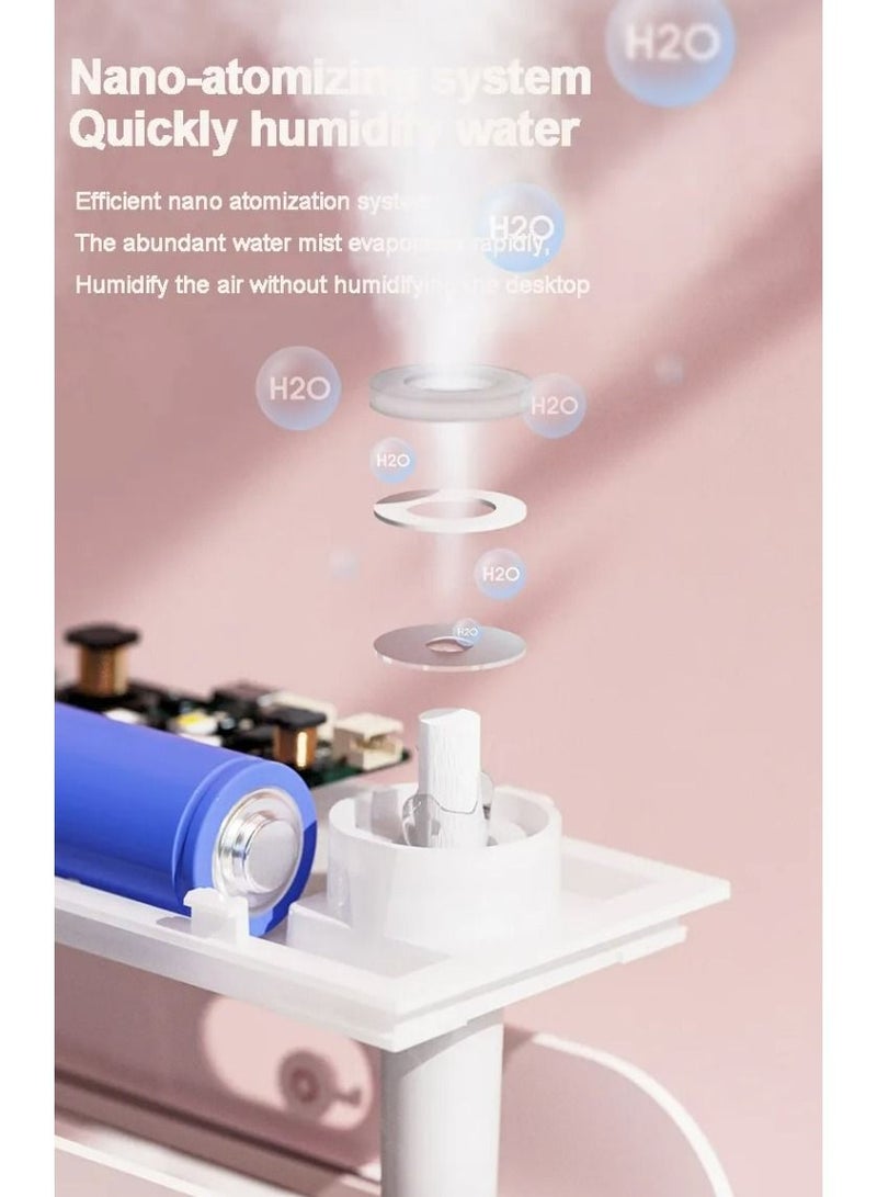 Filly Pet Gift Cat Portable Mini Air LED Light Cool Mist Aroma Oil Wireless USB Humidifier for Household Offices - Image 5