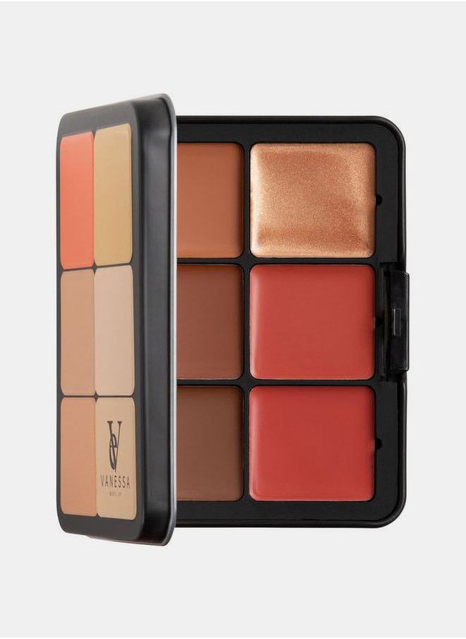 VANESSA MAKEUP لوحة كريم أحمر الخدود والكونتور، ب  - Image 1