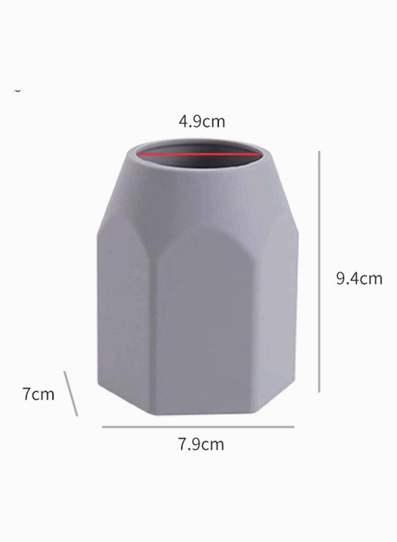 مجموعة منظم المكتب الإبداعي للمكتب والمنزل - حامل أقلام وعلبة تخزين فرش المكياج من قطعتين بتصميم فريد لنقطة القلم - Image 5