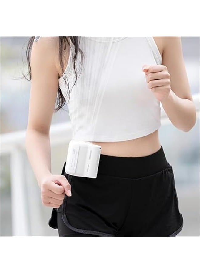 Waist Fan Under Shirt Portable Cool Clip Fan, Mini Belt Fan Clip on Waist Fan 3-speed Adjustable, 4500mAh Battery Extra-long Standby USB Rechargeable for Camping Outdoor (white, 1pcs) - Image 2