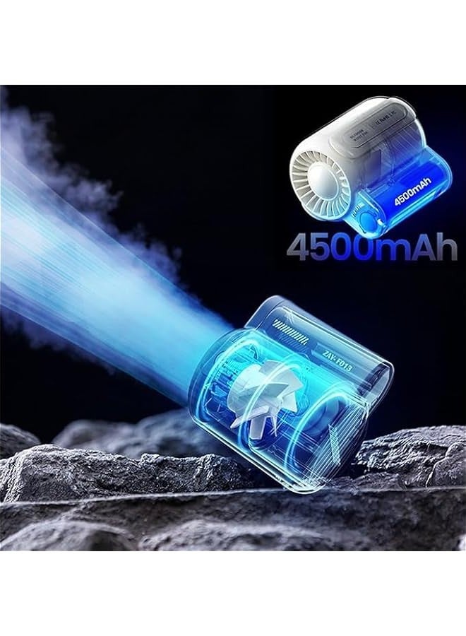 Waist Fan Under Shirt Portable Cool Clip Fan, Mini Belt Fan Clip on Waist Fan 3-speed Adjustable, 4500mAh Battery Extra-long Standby USB Rechargeable for Camping Outdoor (white, 1pcs) - Image 3
