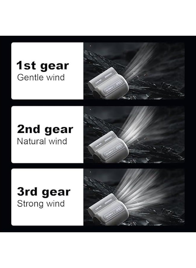 Waist Fan Under Shirt Portable Cool Clip Fan, Mini Belt Fan Clip on Waist Fan 3-speed Adjustable, 4500mAh Battery Extra-long Standby USB Rechargeable for Camping Outdoor (white, 1pcs) - Image 4