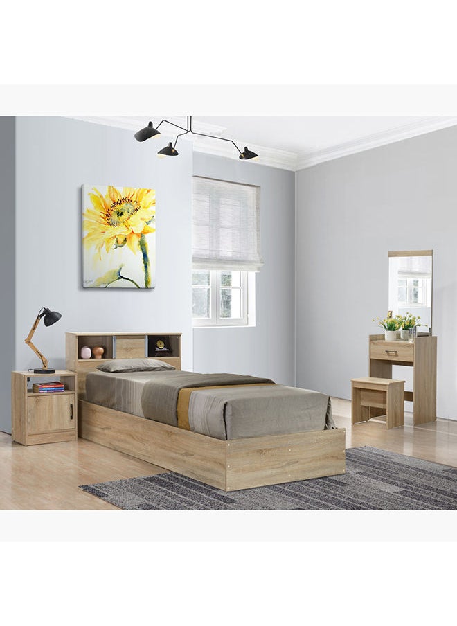 Home Box - Oasis Cambridge Twin Bed With Sliding Door Storage Headboard 222.5x83x128.5 cm - Image 1