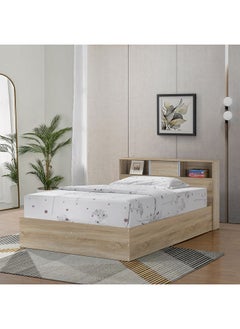 Oasis Cambridge Twin Bed With Sliding Door Storage Headboard 222.5x83x128.5 cm