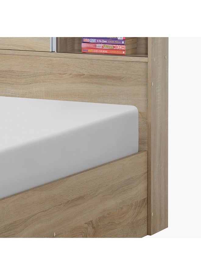 Home Box - Oasis Cambridge Twin Bed With Sliding Door Storage Headboard 222.5x83x128.5 cm - Image 1