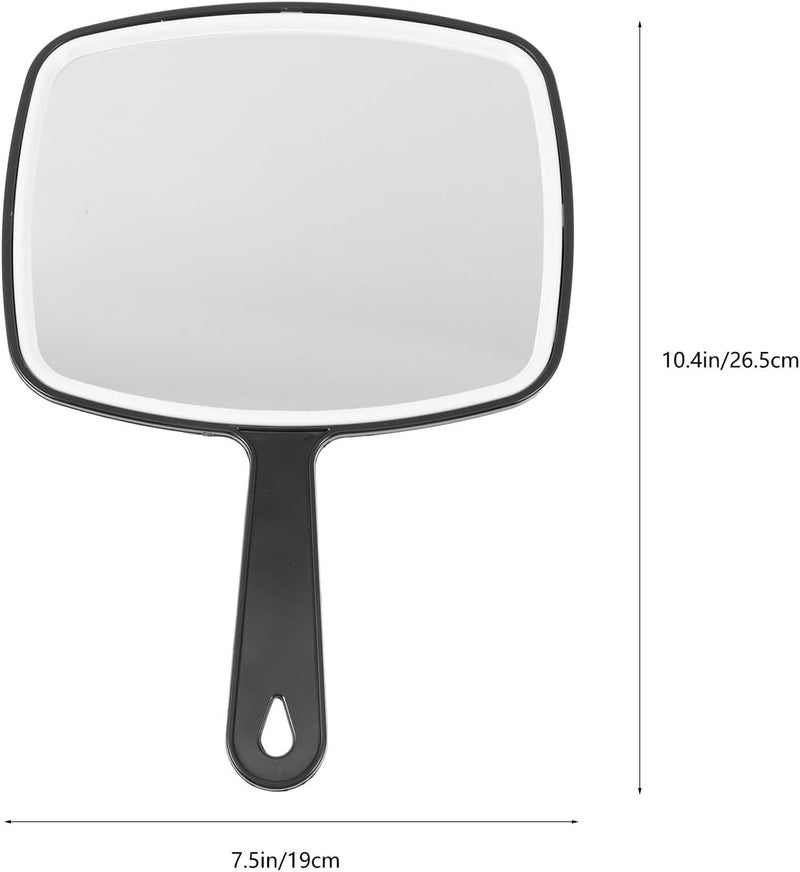 Homoyoyo 2pcs Women Handheld Makeup Mirrors Square Plastic Vanity Cosmetic Mirrors Portable Personal Beauty Tools for Travel and Home Use - Image 2