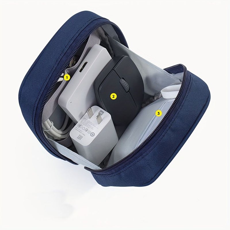 Purple Digital Organizer Case For Tablets Shockproof Cables Adapters Earphones Holder Travel Storage Bag - Image 4
