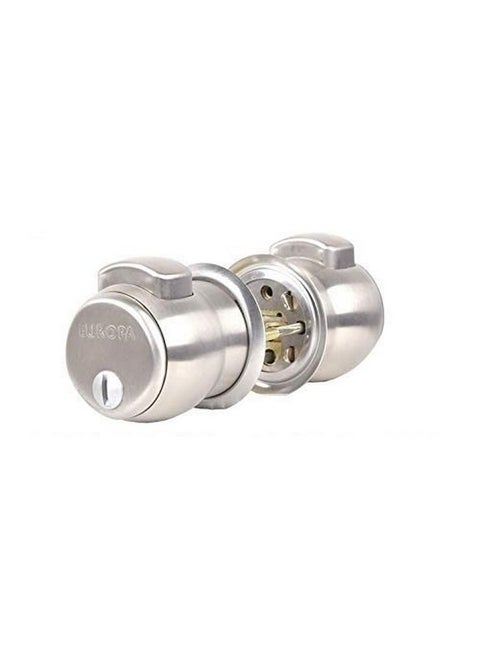 EUROPA Feather Touch Press Button Cylindrical Lock (C320SS with Out Keys ONLY for Bathroom)