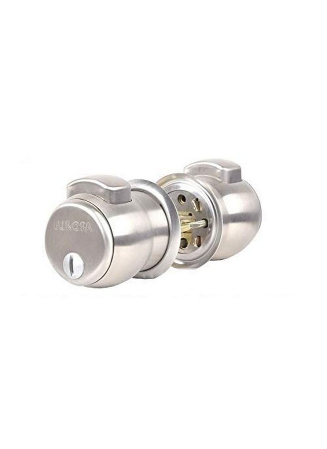 EUROPA Feather Touch Press Button Cylindrical Lock (C320SS with Out Keys ONLY for Bathroom)