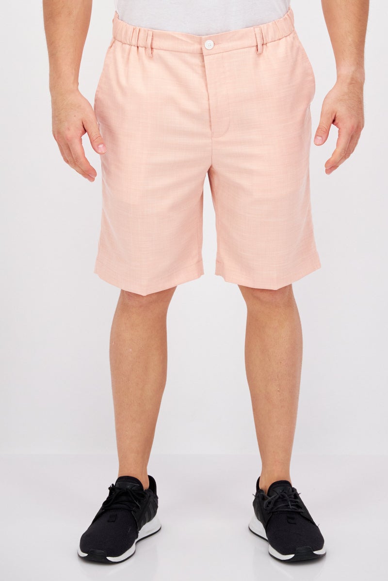Sorbino Men Solid Chino Shorts, Pink - Image 1
