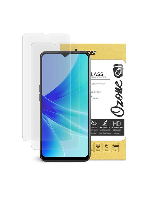 Tempered Glass for OPPO A77 5G Screen Protector HD Full Coverage - Pack of Two - Clear