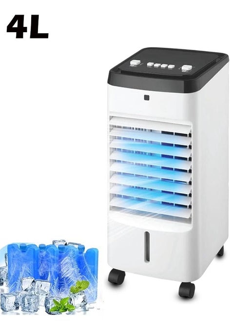 4L Desert Air Cooler, Portable Desert Air Conditioner with Water Tank and 3-Speed ​​Adjustable Air Conditioner Fan