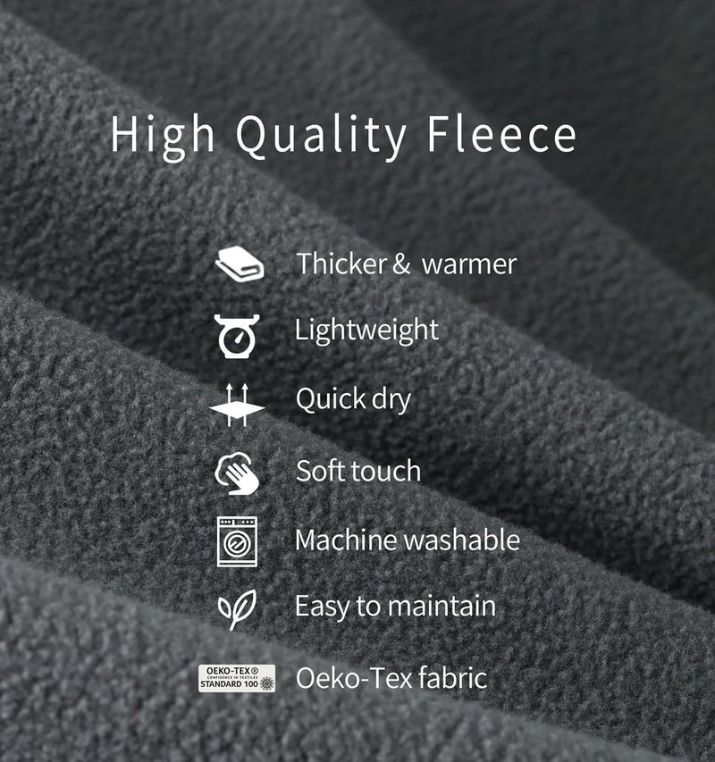 Litume All Season Fleece Sleeping Bag Liner Adds Up to 27°F/ 15°C, Lightweight Mummy Sleeping Sack for Cold Weather and Winter Backpacking, Camping, Traveling with Drawstring Hood and Stuff Sack E629 - Image 4