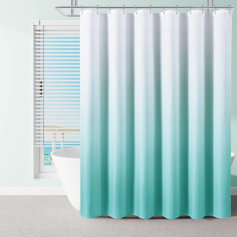 Naturoom Brown Shower Curtains Brown and White Curtains for Bathroom Ombre Waffle Curtain Tan Cloth Shower Drape Liner Taupe Earth Tone Bath Curtain Water Repellent 72 x 72