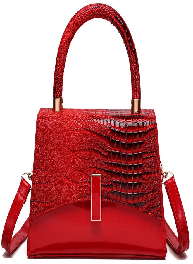 JHVYF Women Small Crossbody Bags Shoulder Bag Classic Satchel Handbags Ladies Cute Purses Satchels bag mini purse for women Red - Image 1