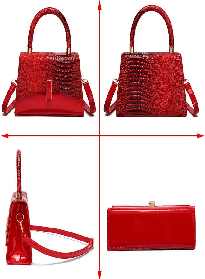 JHVYF Women Small Crossbody Bags Shoulder Bag Classic Satchel Handbags Ladies Cute Purses Satchels bag mini purse for women Red - Image 4
