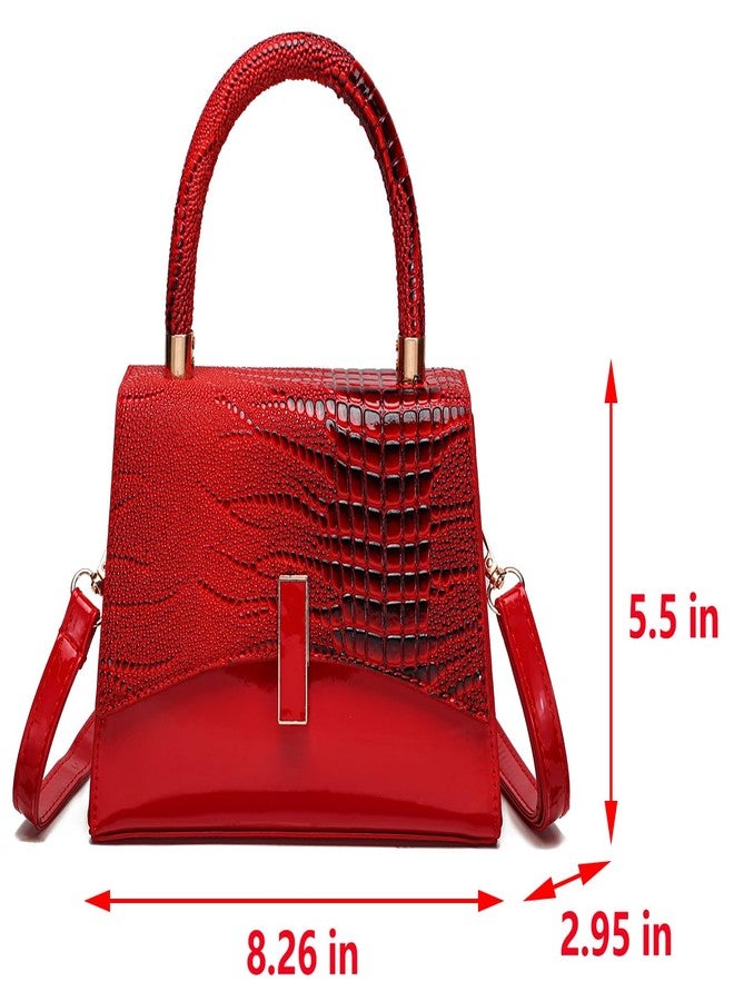 JHVYF Women Small Crossbody Bags Shoulder Bag Classic Satchel Handbags Ladies Cute Purses Satchels bag mini purse for women Red - Image 5