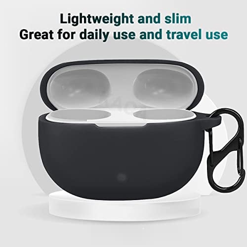 KACA Protective Shockproof Silicone Cover Case with Buckle Compatible with Beats Studio Buds Earbuds(Black) - Image 5