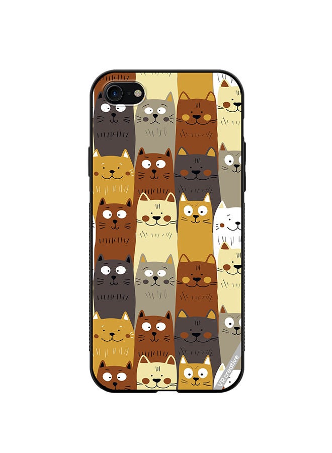 VR CREATIVE Protective Case Cover For Apple iPhone 7/8/SE 2020 Different Scandy Cats On Color Design Multicolour - Image 1