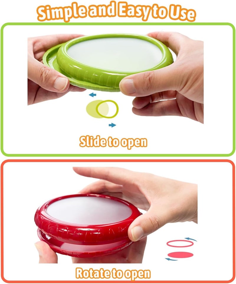 COVACURE 4Pcs Silicone Fruit Storage Box, Avocado Storage Silicone, Fridge Storage Containers, Fruit And Veg Anti Oxidation Box, Onion Tomato Storage Box, Siliconee Fruit Covers, Avocado Shape Box - Image 4