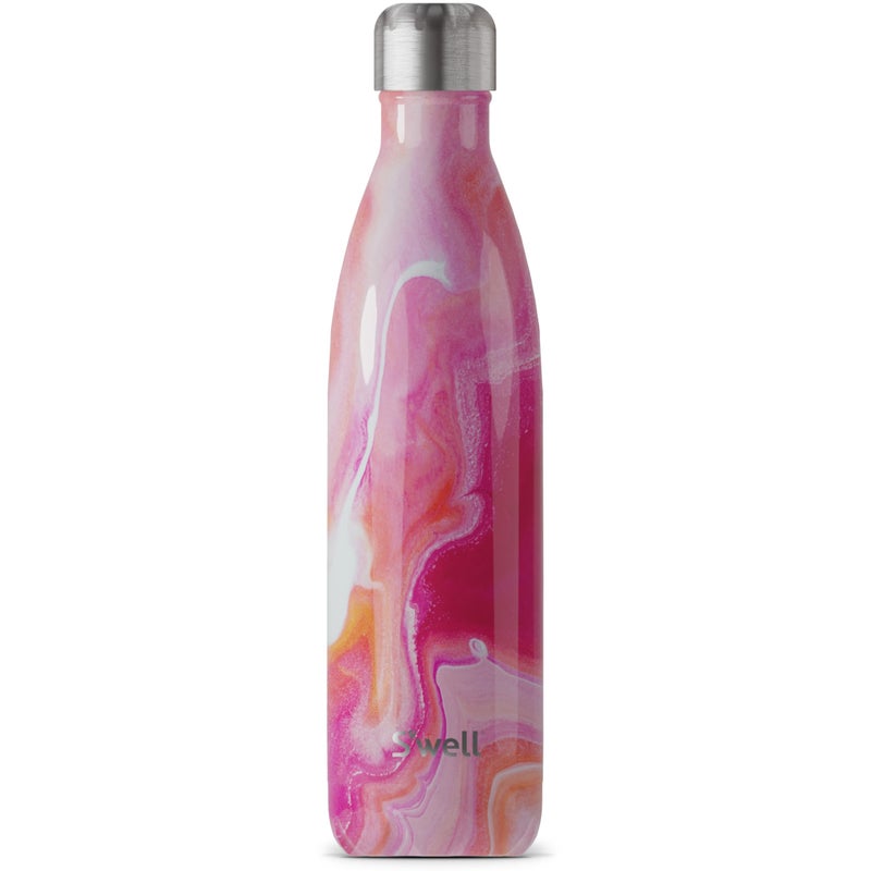 S'well Swell Stainless Steel Water Bottle 25oz Rose Agate Triple Layered Vacuum Insulated Containers Keeps Drinks Cold for 48 Hours and Hot for 24 BPA Free Perfect for On the Go 