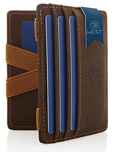 West - Magic Wallet with Coin Compartment + Gift Packaging - RFID Wallet for Men Compact & Small Magic Money Wallet - Extra Strong Money Bands, Magic Wallets for Men - Image 1