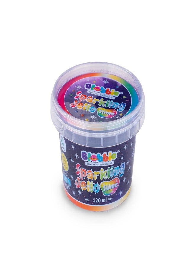 Blobbie® Sparkling Jello Slime Set of 3 for Girls - Pink, Purple, Red with Sparkling Glitters - 360 ml - Scented - Non-Sticky - Non-Toxic - Age 4+ - Image 2