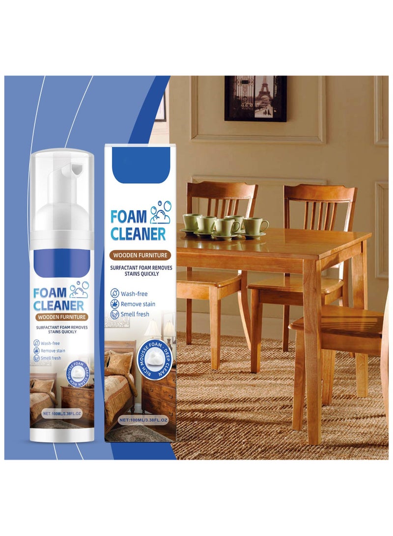 SYOSI Wood Furniture Foam Cleaner, Deep Cleaning Wood Cleaner Spray for Wood Surfaces, Remove Dirt and Grime Buildup, Cabinet, Table and Other Wood Surfaces Restorer, Natural Wood Conditioner - Image 2