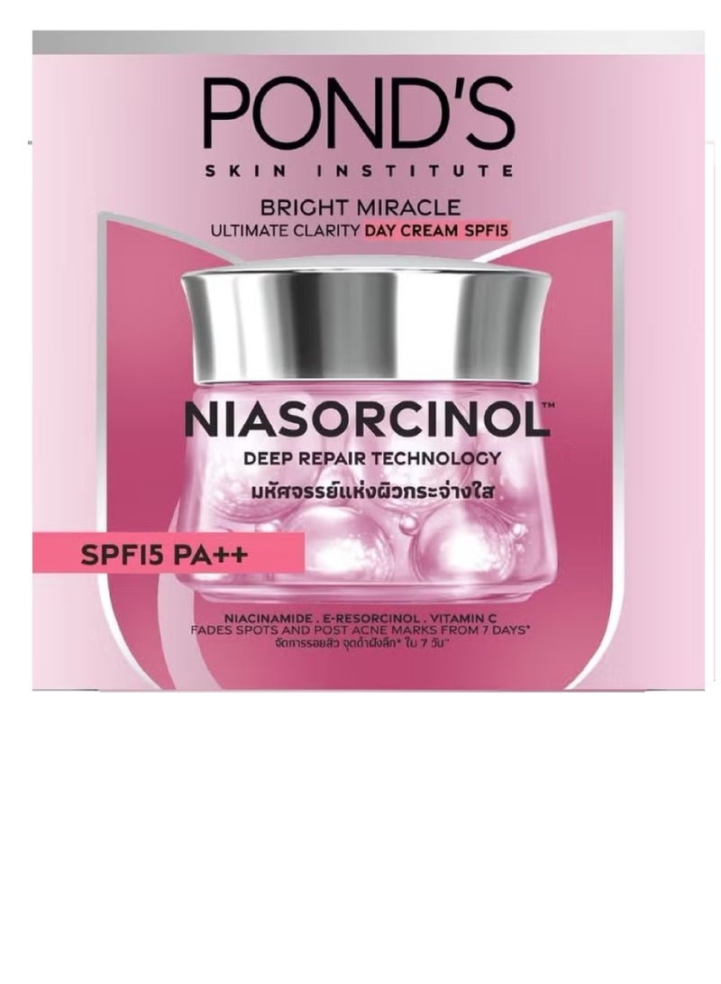 بوندس كريم برايت ميراكل ألتيميت كلاريتي النهاري بعامل حماية من الشمس 15 PA++، نياسورسينول، 45 جم - Image 1