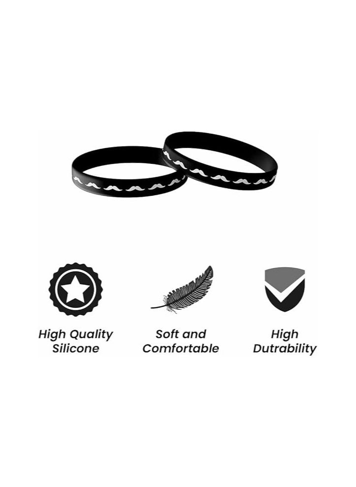 PRINTSHOP4ME - Movember Silicone Wristband For ProstateCancer Awareness Men's Health Support Bracelet Perfect For Charity Events,Fundraisers & Everyday Use Stylish And Comfortable Awareness Band - Image 1