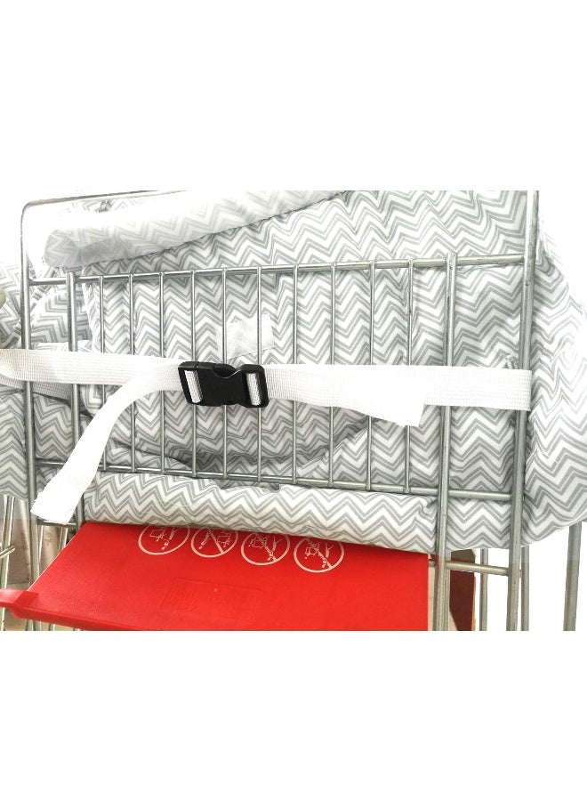 Kepler Brands Premium Shopping Cart Cover & High Chair Cover, Easy Install, Harness System, Soft Comfort Cushioning, Universal Size (Chevron) - Image 4