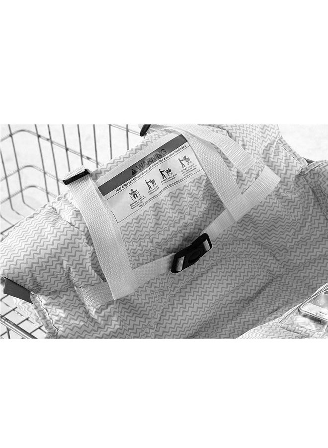 Kepler Brands Premium Shopping Cart Cover & High Chair Cover, Easy Install, Harness System, Soft Comfort Cushioning, Universal Size (Chevron) - Image 3