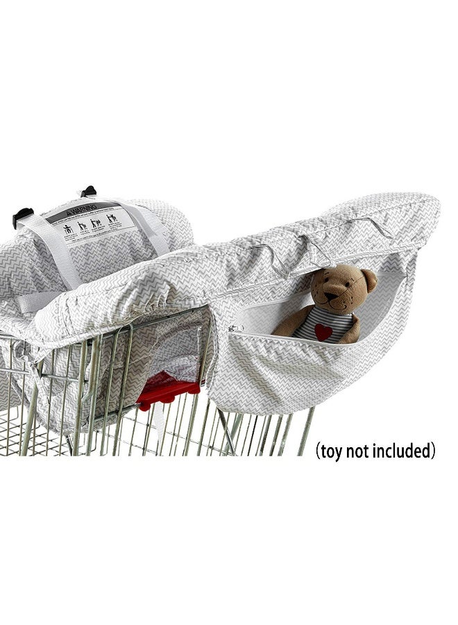 Kepler Brands Premium Shopping Cart Cover & High Chair Cover, Easy Install, Harness System, Soft Comfort Cushioning, Universal Size (Chevron) - Image 5