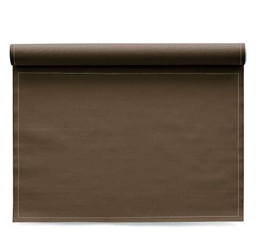 MY DRAP MY DRAP Washable and Reuseable Cloth Placemat  177 x 126 in 12 Per Roll Cotton Taupe
