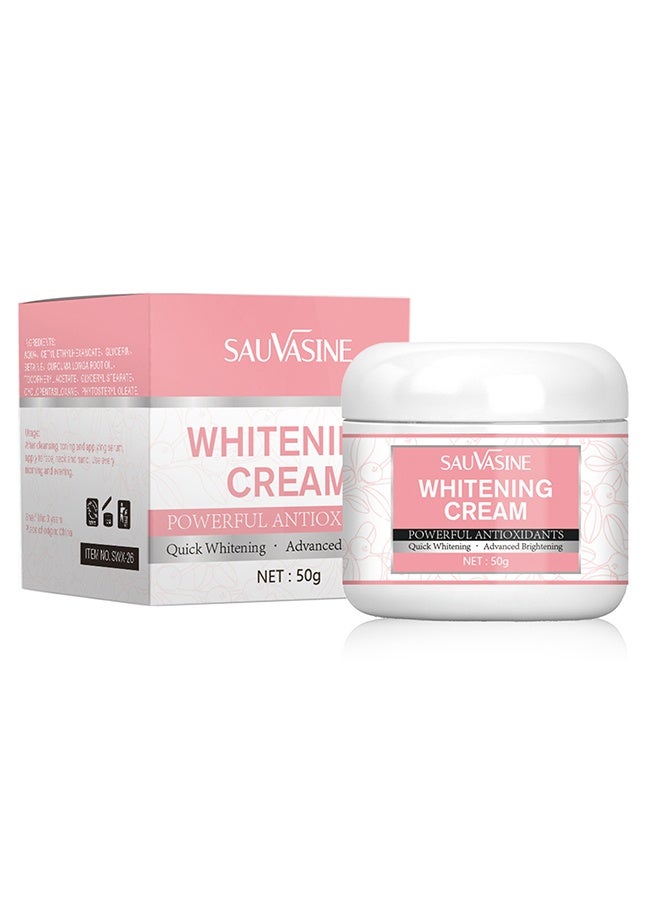 SAUVASINE Whitening Cream 50g, Advanced Skin Brighten Body Cream, Moisturizing Daily Skin Care Cream, Body Quick Whitening Cream, Rapid Skin Bleaching Cream, Body Whitening Cream - Image 1