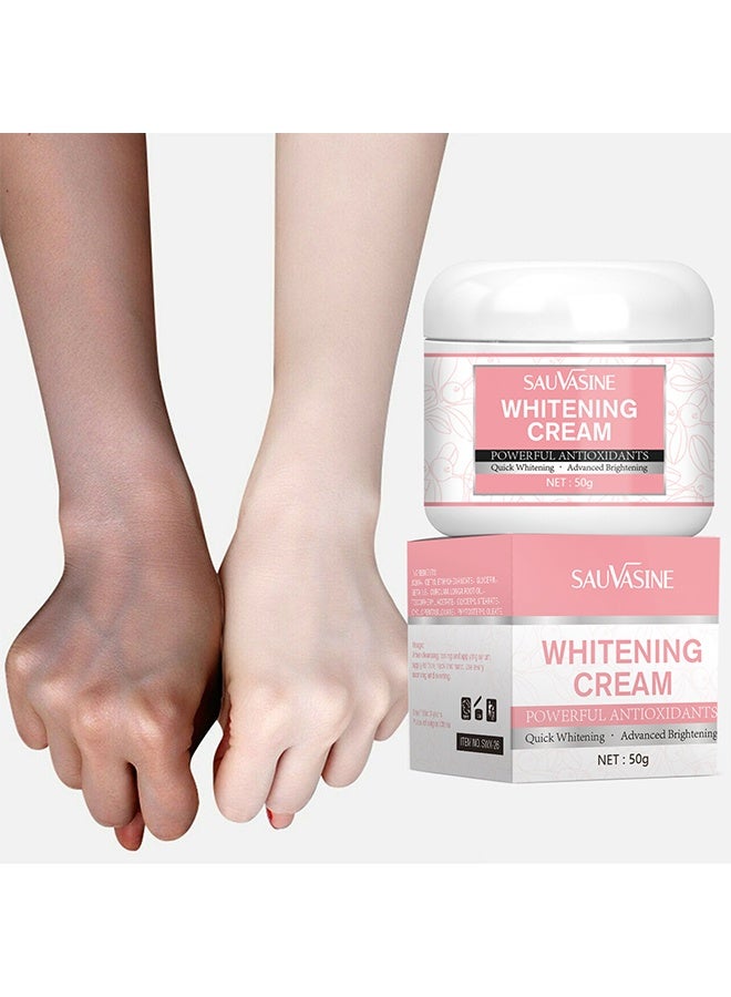 SAUVASINE Whitening Cream 50g, Advanced Skin Brighten Body Cream, Moisturizing Daily Skin Care Cream, Body Quick Whitening Cream, Rapid Skin Bleaching Cream, Body Whitening Cream - Image 3