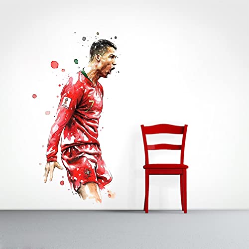 Sticker Yard Ronaldo Vinyl Wall Sticker for Living Room/Bedroom/Office and All Decorative Wall Stickers Size 35X63CM - Image 2