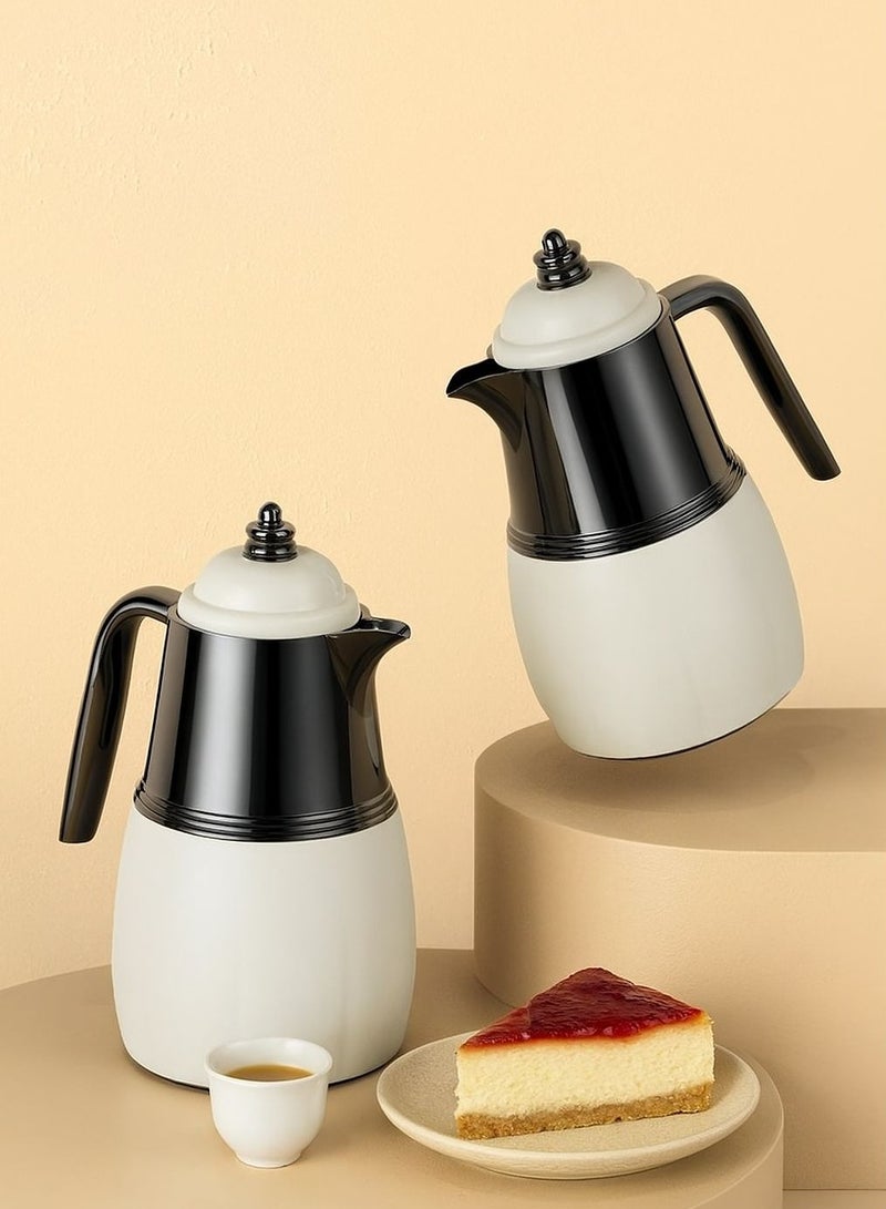 AL-GANNAS 2 Peice Thermos Set for Tea & Coffee | 1L & 0.7L | High-Quality with 2-Year Heat Retention Warranty | Elegant New Design - Image 5