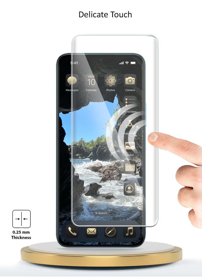 Honor X9c 5G 2024 / Honor Magic7 Lite 5G 2025 Premium Curved Edges UV Full Glue Full Cover Tempered Glass Screen Protector (MSGUCN) - Clear