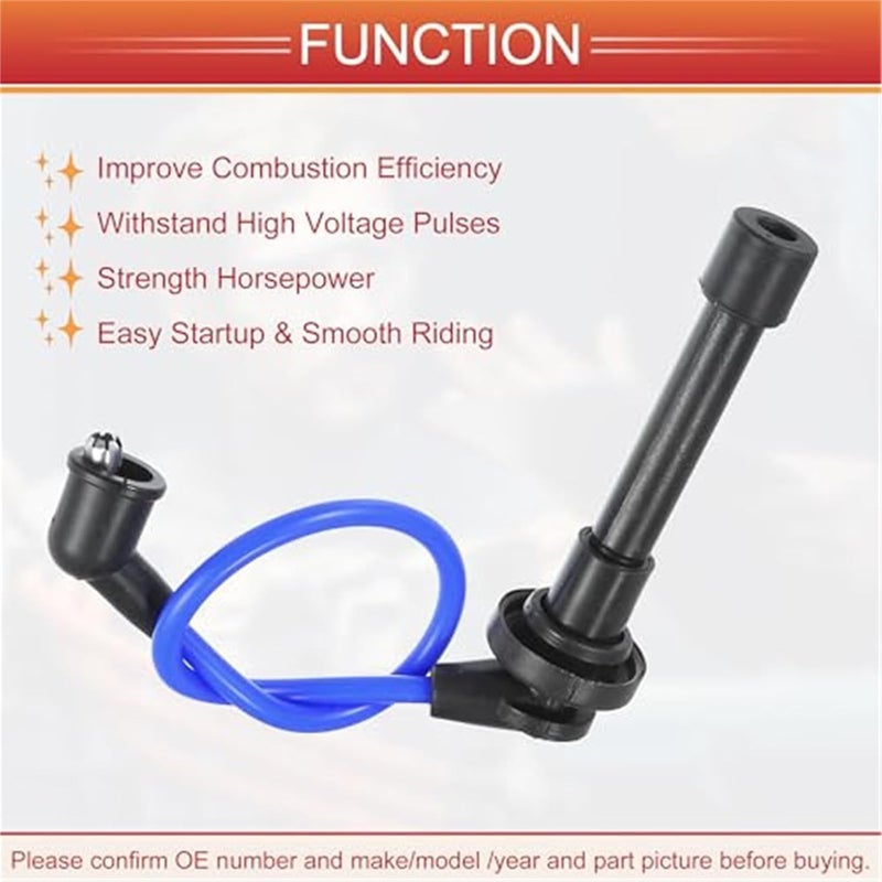 Vuzmode Ignition Coil Wires for Nissan Sentra 1991-1994 - Image 3