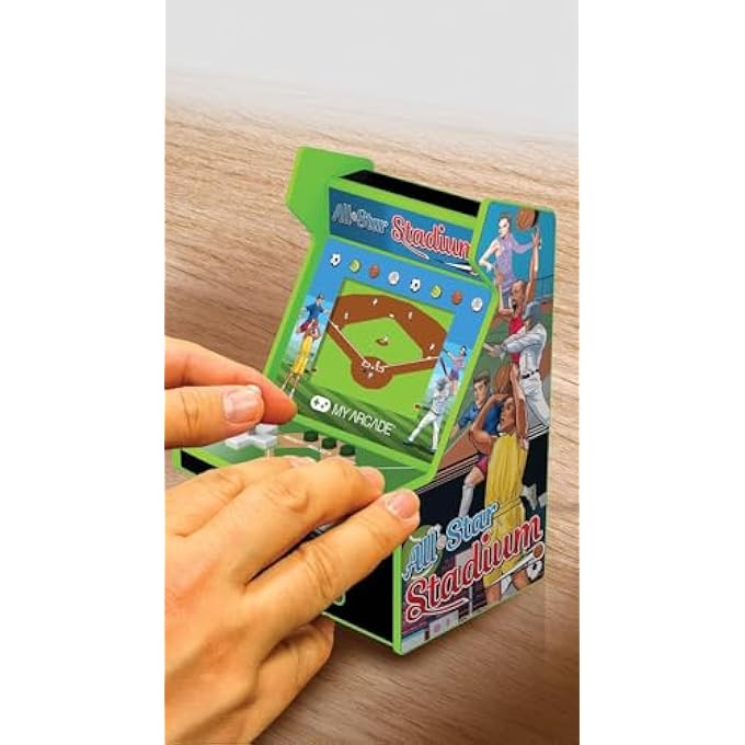 ALL STAR STADIUM MICRO PLAYER- FULLY PORTABLE MINI ARCADE MACHINE WITH 307 RETRO GAMES, 2.75" SCREEN - Image 2