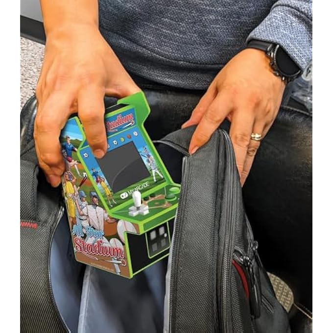 ALL STAR STADIUM MICRO PLAYER- FULLY PORTABLE MINI ARCADE MACHINE WITH 307 RETRO GAMES, 2.75" SCREEN - Image 4