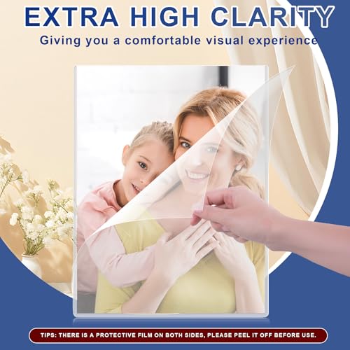 AKONEGE 5PCS 9" x 12" Rigid Print Protectors Clear Plastic Sheet Protectors, Heavy Duty Top Loading Document Holder, Menu Cover, Photo Poster Sleeves Hard Plastic Sleeves for Paper Art Prints - Image 4
