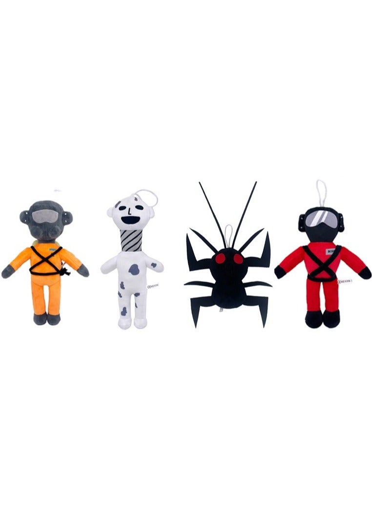 Lethal Company Plush: Horror Game Soft Toys - Cute Cartoon Plush Soft Dolls - Funny Figure Doll Plush Pillow for Bedroom, Living Room, Sofa, Home Decor (4pcs) - Image 1