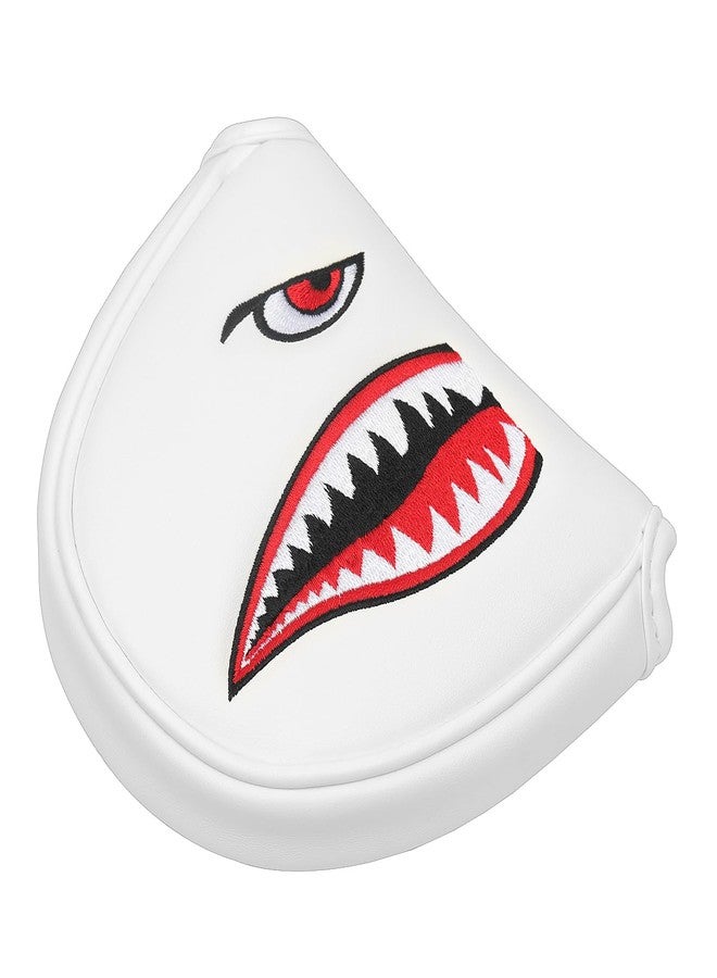 SHABIER New Flying Tiger Warshark Golf Headcover for Golf Club (White, Mallet Headcover) - Image 5
