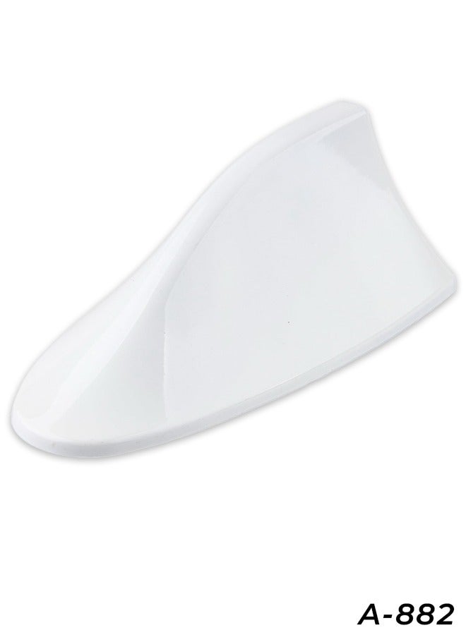 Universal Shark Fin Car Roof Antenna – Decorative Dummy Antenna for Cars, SUVs, Trucks, Easy Installation, Aerodynamic Design – White - Image 1
